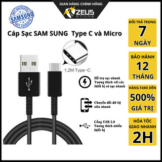 Dây cáp sạc chính hãng Samsung cổng Micro - bảo hành 12 tháng 1 đổi 1