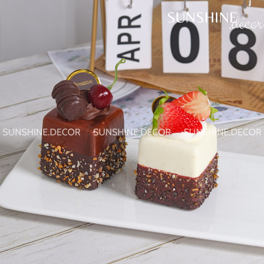 Bánh Mousse mô hình giả, Bánh kem trưng bày,chụp ảnh picnic, decor cửa hàng