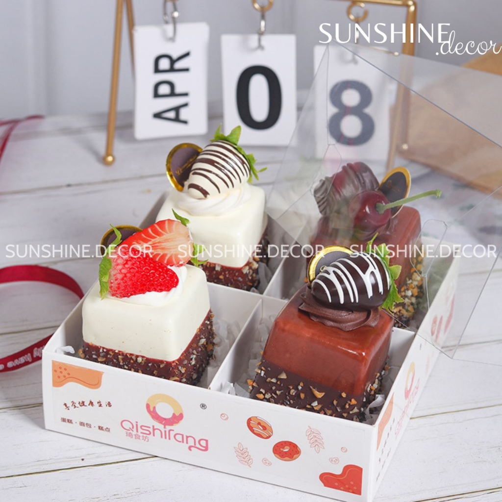 Bánh Mousse mô hình giả, Bánh kem trưng bày,chụp ảnh picnic, decor cửa hàng