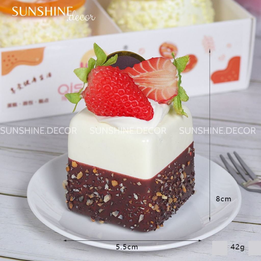 Bánh Mousse mô hình giả, Bánh kem trưng bày,chụp ảnh picnic, decor cửa hàng