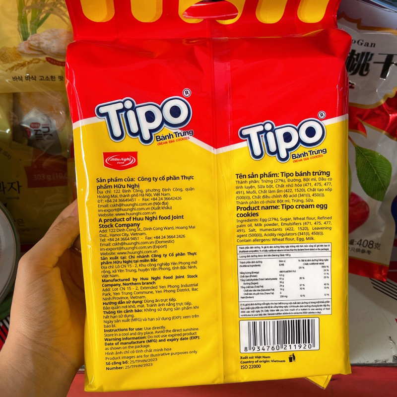 Bánh Trứng Tipo Bịch 220g/500g