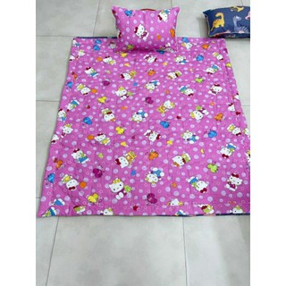 Set chăn gối bé đi học cotton hàn