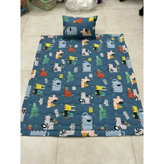 Set chăn gối bé đi học cotton hàn