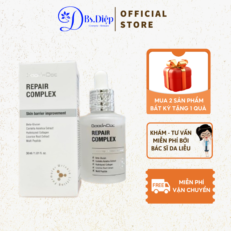 Tinh chất serum dưỡng ẩm chống nhăn Goodndoc repair complex 30ml