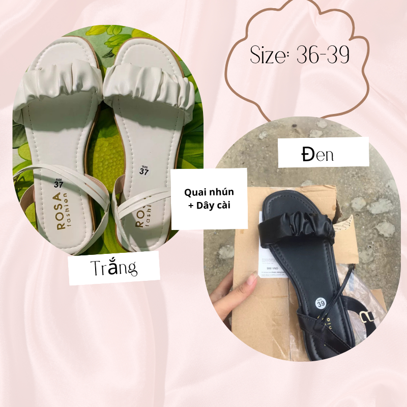 SANDAL Nữ Quai Nhún Hở Gót Thời Trang Ulzzang giaydepxinh.dangmi SD-0319