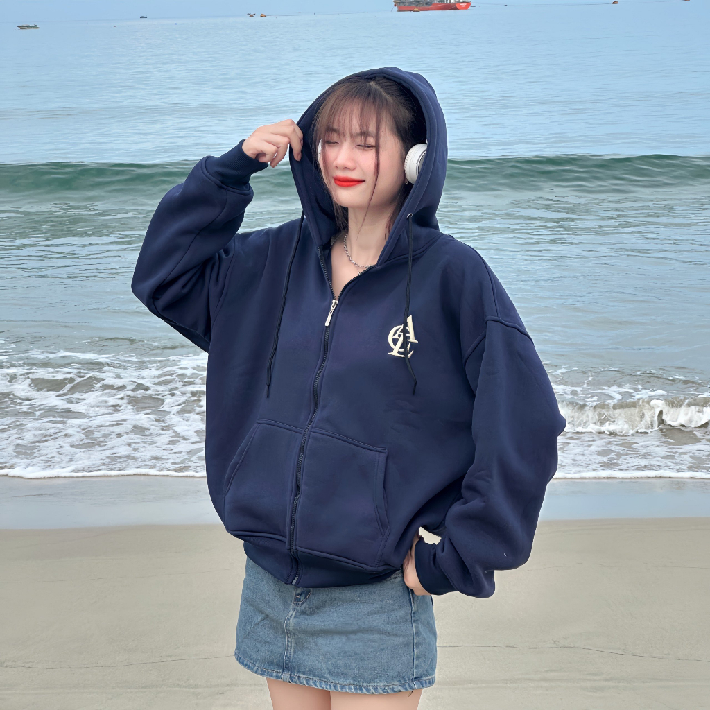 Calem Club - Áo Hoodie Zip nỉ bông THÊU chữ C A L dày dặn form boxy | BigBuy360 - bigbuy360.vn