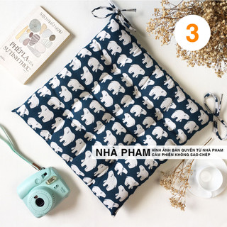 ĐỆM NGỒI BỆT HOA VĂN PATTERN HÌNH 03 (40,45,50CM)
