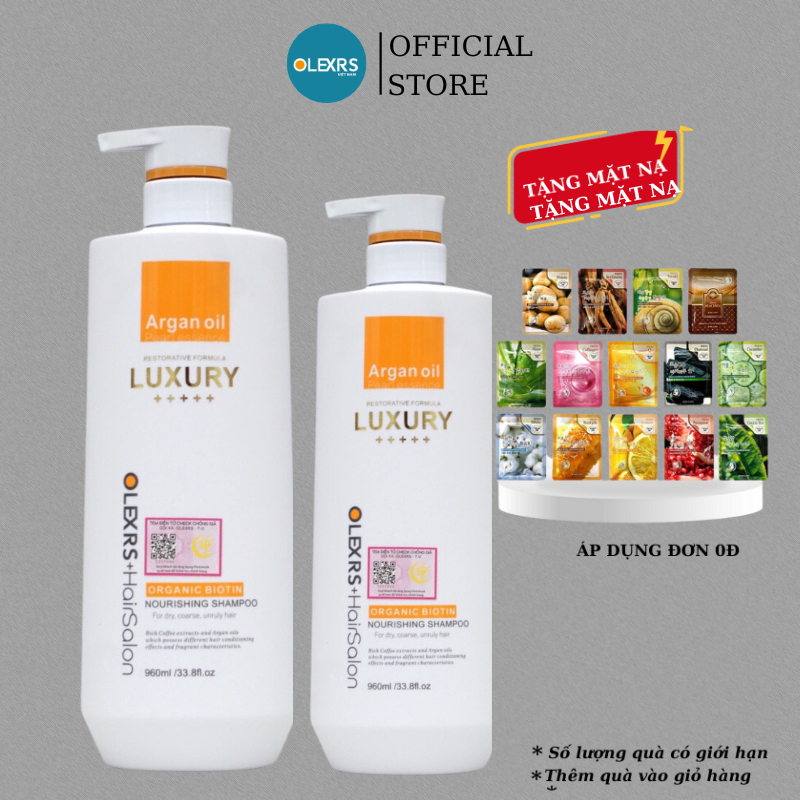 Dầu Gội Phục Hồi, Chống Rụng Tóc Olexrs Hair Salon Luxury 500ml/960ml