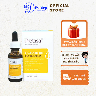 Serum dưỡng trắng da pretasa vitamin serum c-arbutin 30ml