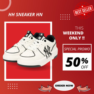 Giày MLB Chunky Liner NY đen trắng, giày thể thao sneaker nam nữ độn đế tôn dáng Korean Full Box