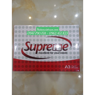 GIẤY SUPREME A3 ĐL 70GSM THÁI LAN - GIẤY IN - GIẤY PHOTO