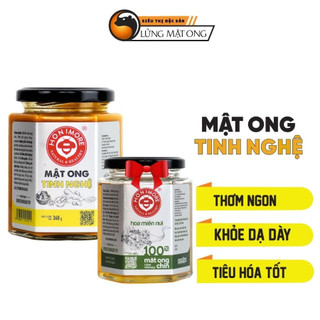Combo Mật ong tinh nghệ và mật ong rừng Tây Bắc 360g cùng size Honimore