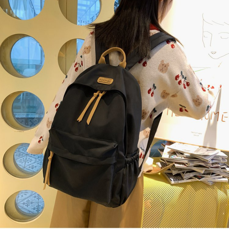 Balo học sinh sinh viên đi học đi chơi màu trơn basic xinh xắn dễ thương cute thời trang ulzzang hàn quốc NN29