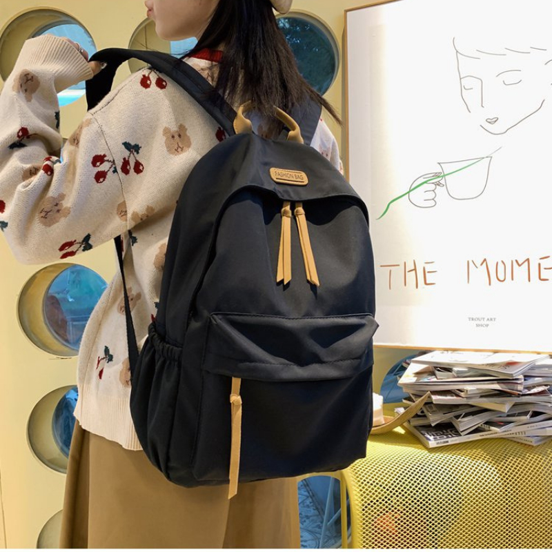 Balo học sinh sinh viên đi học đi chơi màu trơn basic xinh xắn dễ thương cute thời trang ulzzang hàn quốc NN29