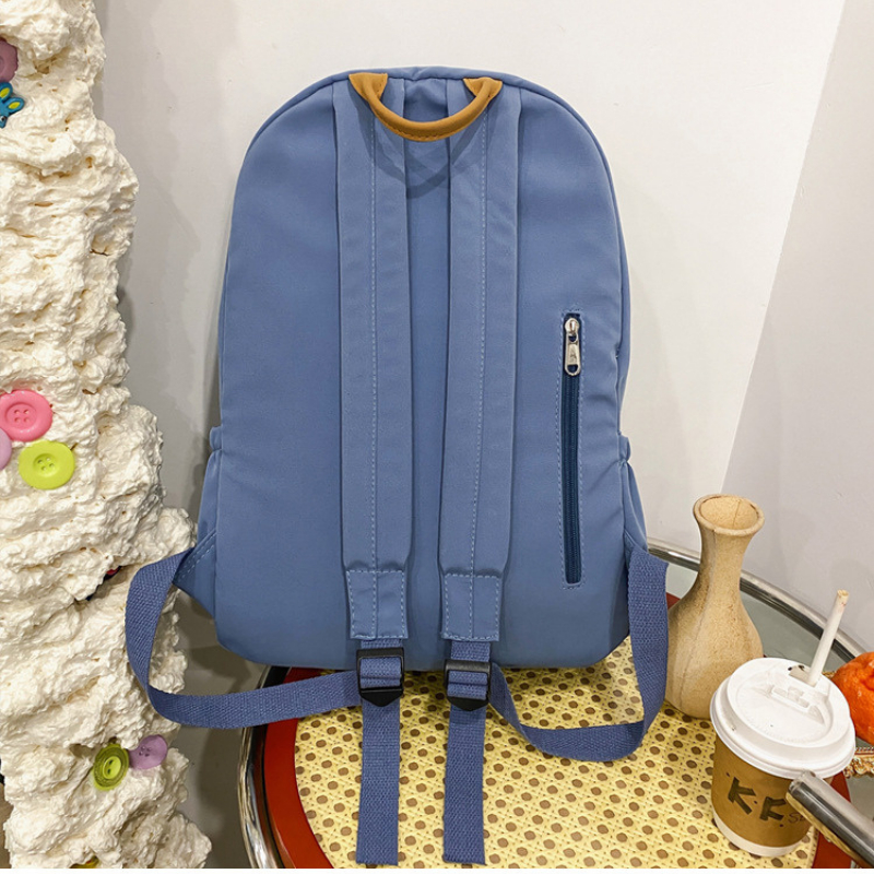 Balo học sinh sinh viên đi học đi chơi màu trơn basic xinh xắn dễ thương cute thời trang ulzzang hàn quốc NN29