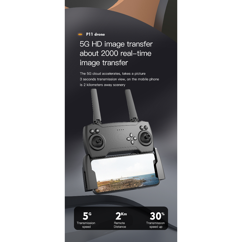 Flycam P11 PRO MAX Camera 8K - Bay Lên Bầu Trời Với Thời Gian Bay 30 Phút, 5G Wifi, GPS Định Vị và Hình Ảnh Siêu Nét