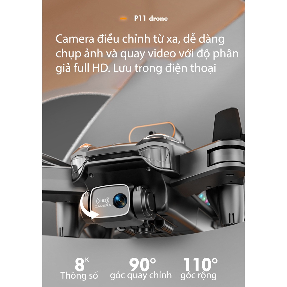 Flycam P11 PRO MAX Camera 8K - Bay Lên Bầu Trời Với Thời Gian Bay 30 Phút, 5G Wifi, GPS Định Vị và Hình Ảnh Siêu Nét