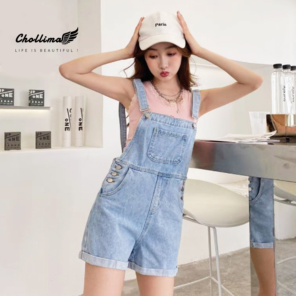 Yếm short jean Chollima YJ032 6 khuy cài phong cách trẻ trung năng động