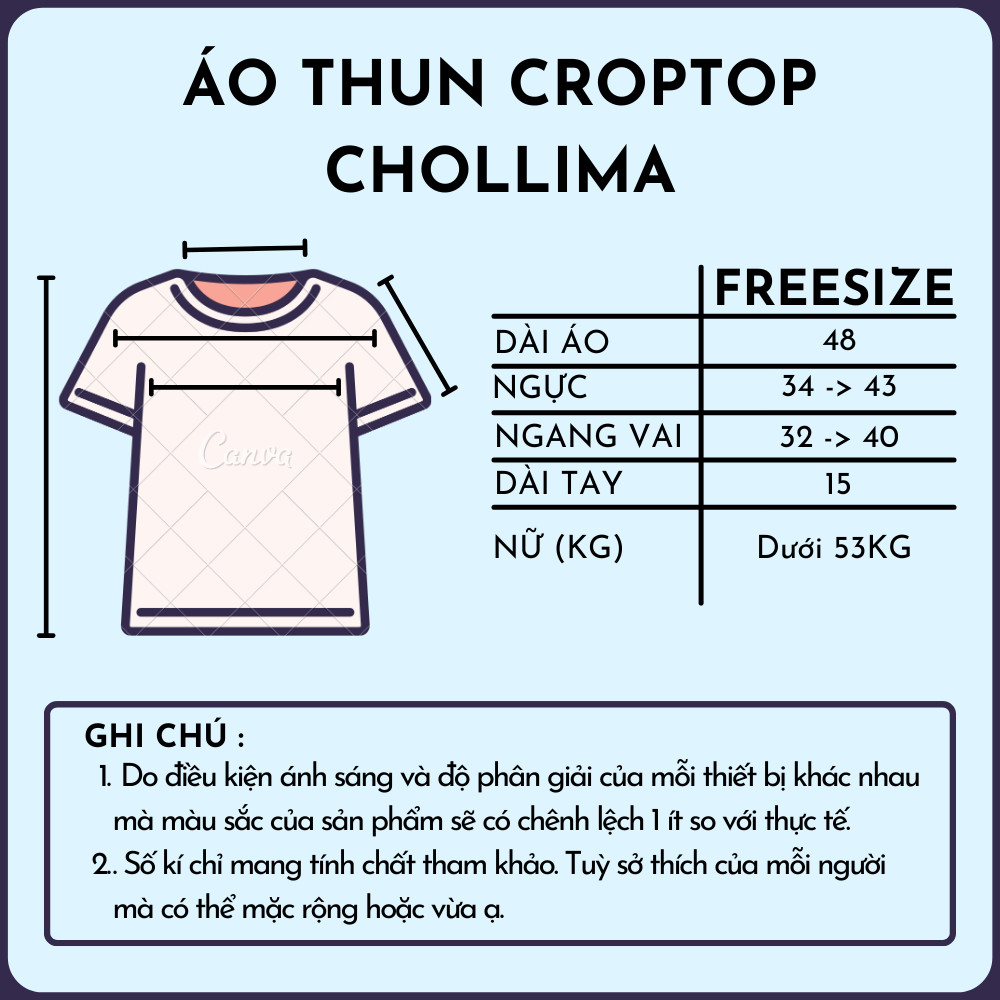 Áo thun croptop polo tay lỡ Chollima lai bầu chất vãi dày dặn co giãn 4 chiều AT459