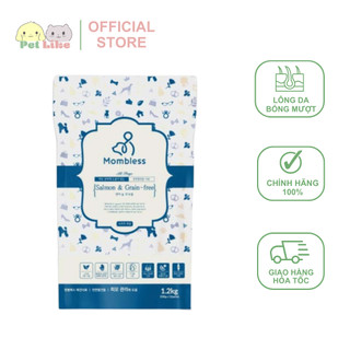 Thức ăn cho chó MOMBLESS hạt mềm vị cá hồi dành cho chó mọi lứa tuổi gói 1,2 kg