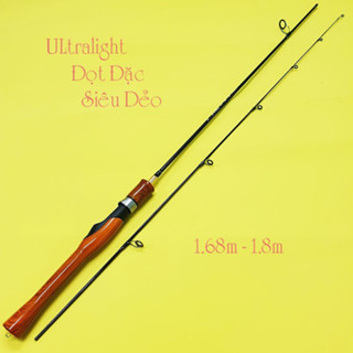 cần câu lure cần lure ul 1m68.1m8.1m98 cán gỗ cao cấp