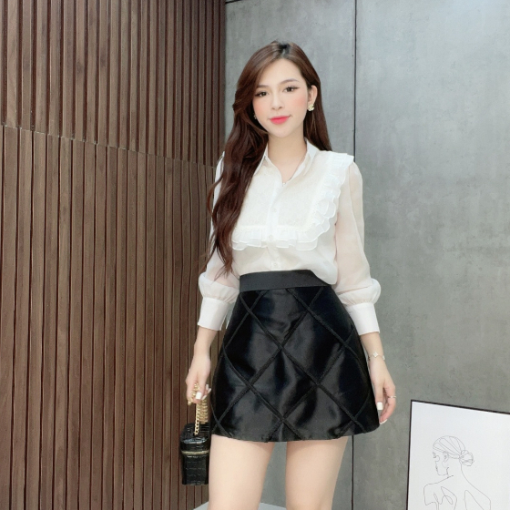 Áo Sơ Mi Trắng Ren Ngực Liin Clothing -SMD152MIX-S23