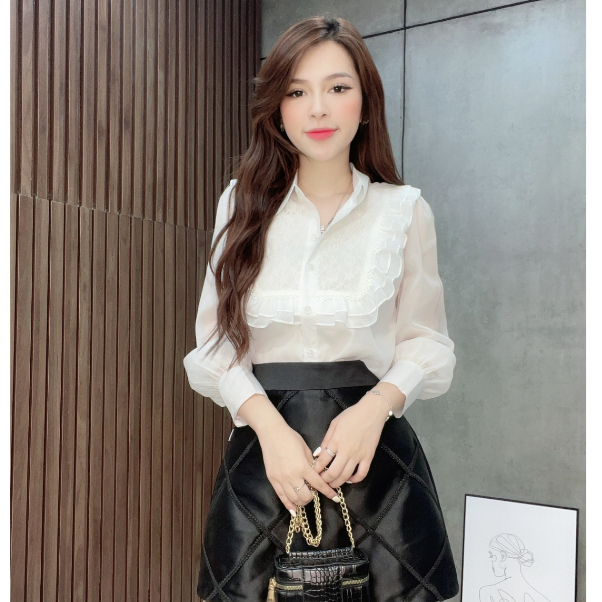 Áo Sơ Mi Trắng Ren Ngực Liin Clothing -SMD152MIX-S23