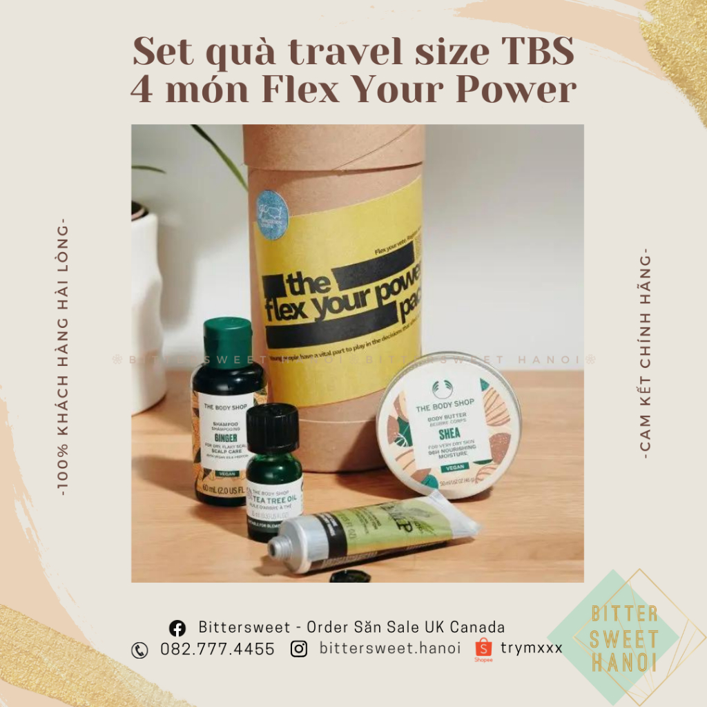 Set quà mini 4 món Best Sellers THE BODY SHOP Flex Your Power Pack