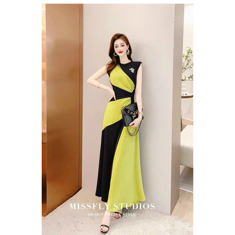 ĐẦM LỤA PHỐI MÀU CAO CẤP