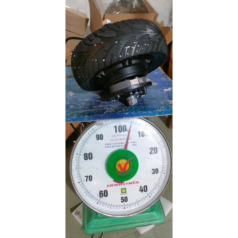 Động cơ lõi 3.5 cm đồng cực xịn, tải 150kg, 24v ,36v, 48v 8.5 inch 200x60