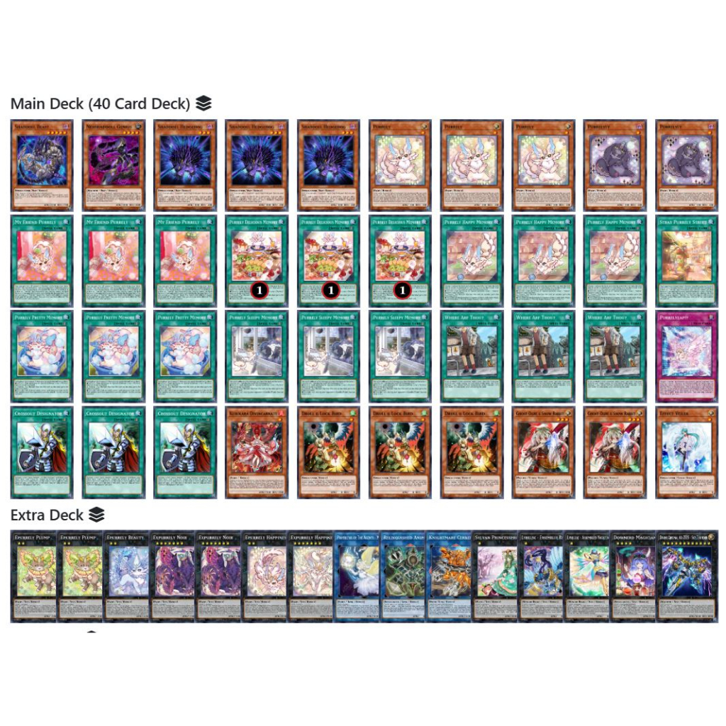 Bài YuGiOh - Bộ 54 lá bài Purrely - Purrely Deck - Card Game VN Giá Rẻ