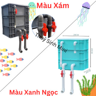Combo trọn bộ Lọc Thùng Nhựa 3 Tầng