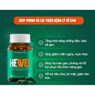 Viên uống giải độc gan hewel 30v tăng cường chức năng gan