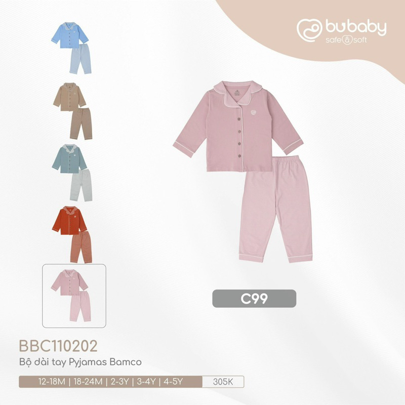 Bộ pijama Bambus Mella Bu Baby cao cấp
