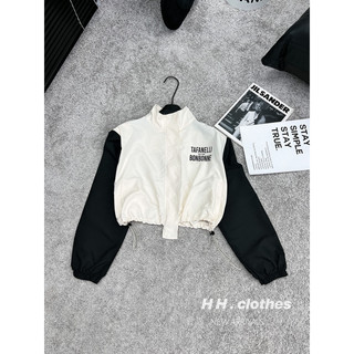ÁO KHOÁT GIÓ CROPTOP TAY PHỐI