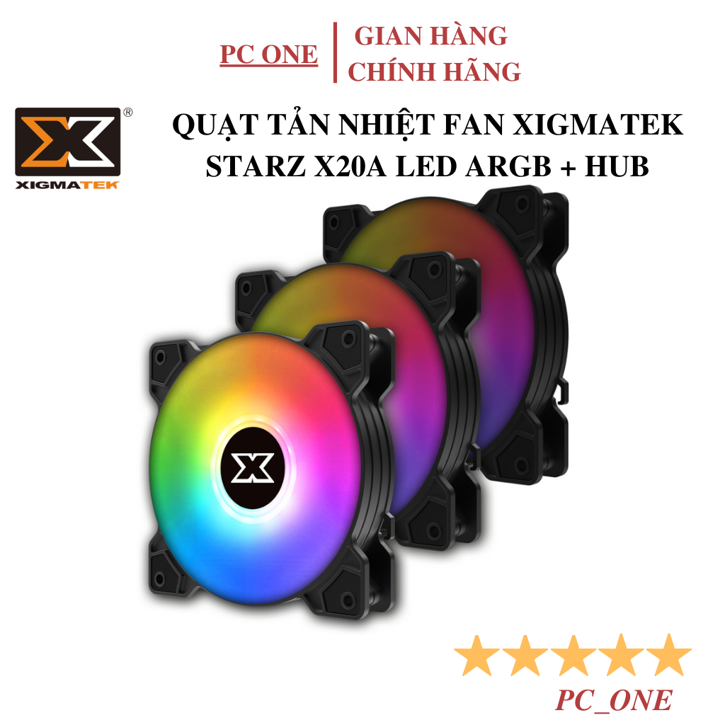 Quạt Tản Nhiệt Fan XIGMATEK STARZ X20A 140mm LED ARGB + Hub
