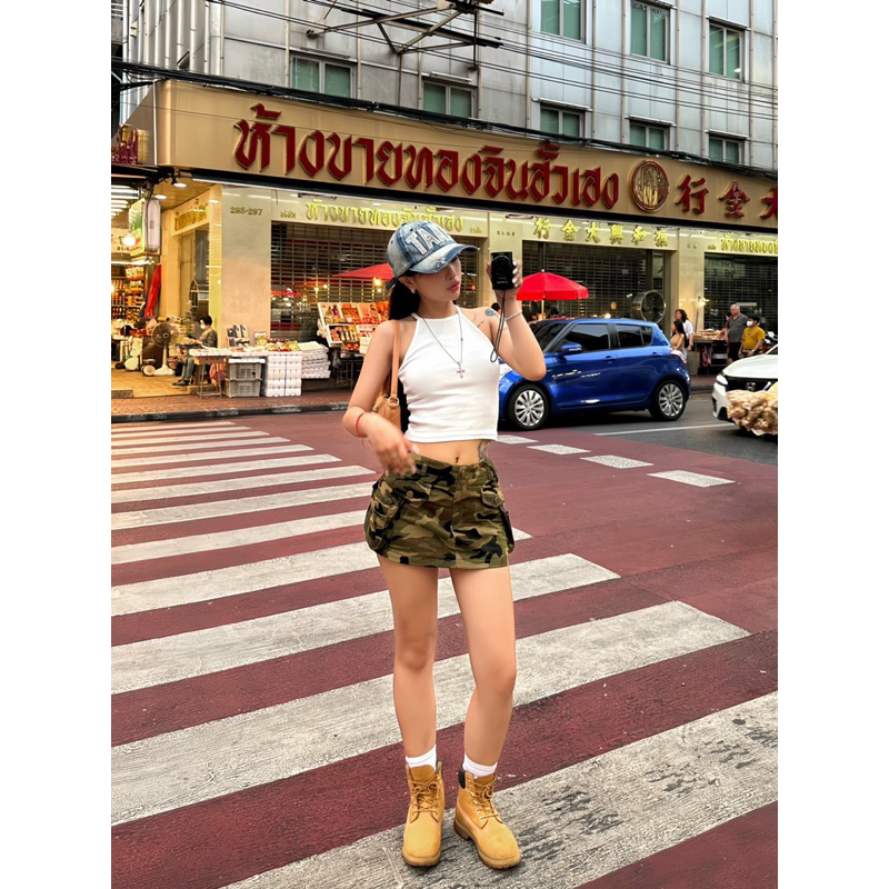 CAMO POCKET SKIRT - VÁY LÍNH LƯNG THẤP SXINVASION