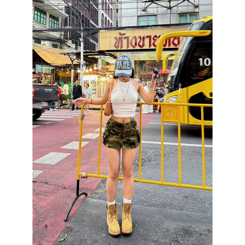 CAMO POCKET SKIRT - VÁY LÍNH LƯNG THẤP SXINVASION