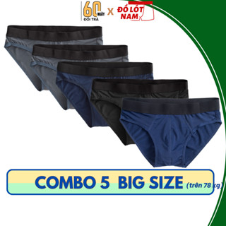 Combo 5 Big Size Ngẫu Nhiên Quần Lót Nam Thun Lạnh Kích Thước Lớn Quần Sịp Nam Thun Lạnh Big Size