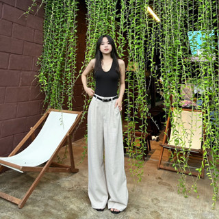  Quần tây ống rộng suông dài 103cm phong cách thanh lịch tinh tế đơn giản dễ phối đồ - hàng thiết kế by Dens 