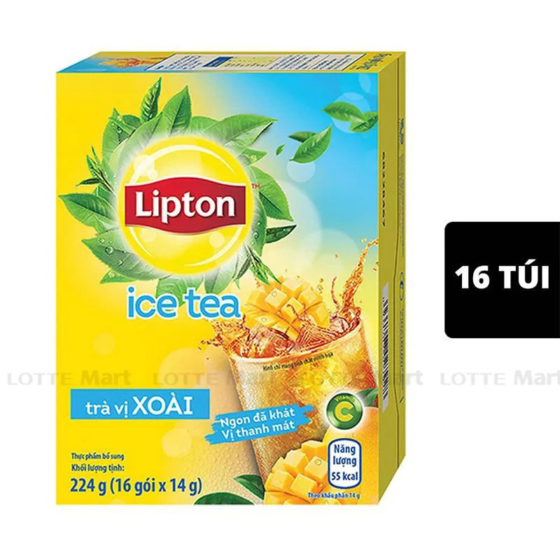 Trà Lipton Ice tea hàng sx 11/23 bao bì Tết