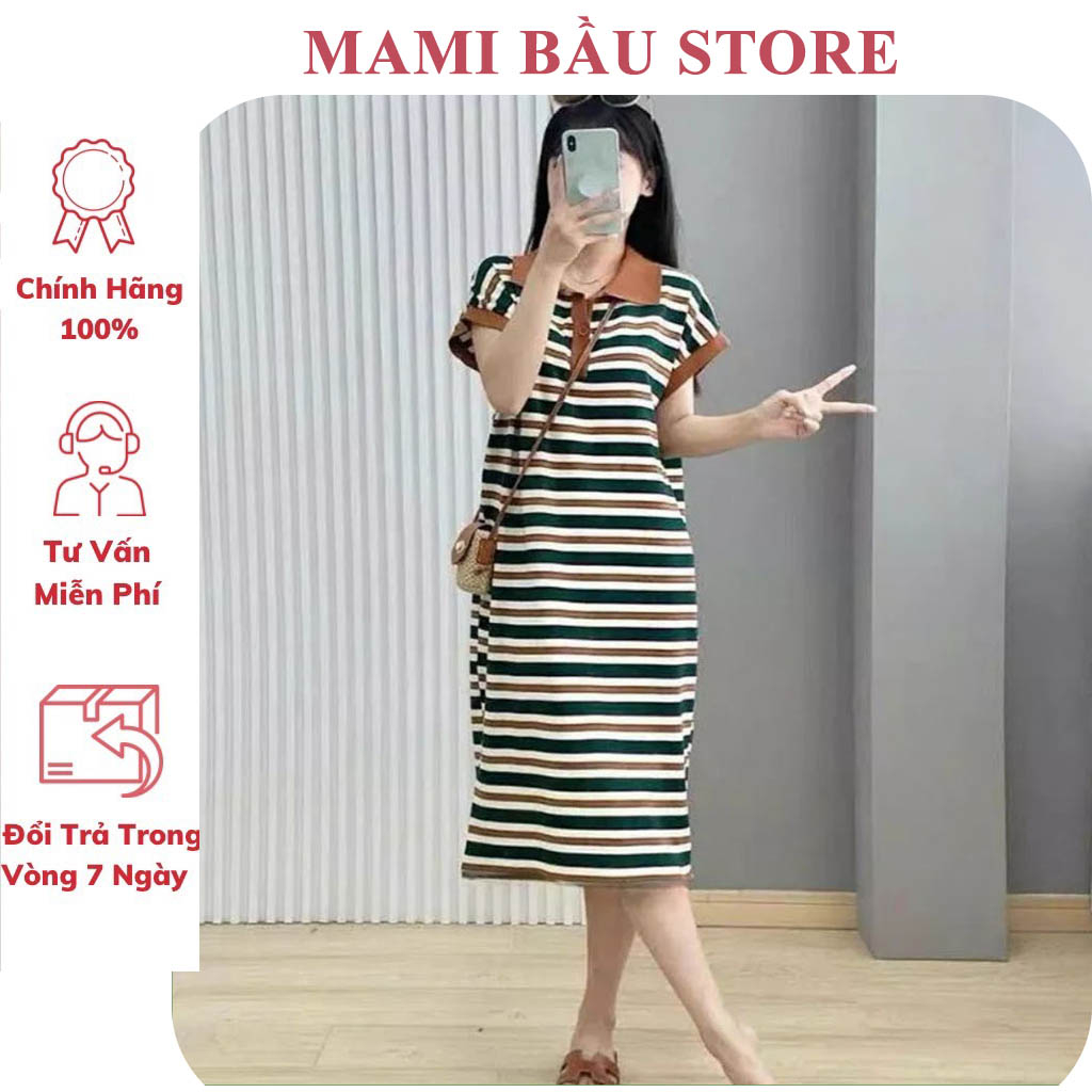 VÁY ĐẦM BẦU LEN QUẢNG CHÂU THU ĐÔNG LOẠI ĐẸP VÁY LEN BẦU DÁNG SUÔNG CỔ POLO TRẺ TRUNG NĂNG ĐỘNG