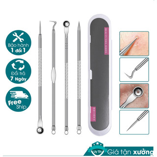 Bộ 4 món que nặn mụn đầu đen, trứng cá, cám thần thánh