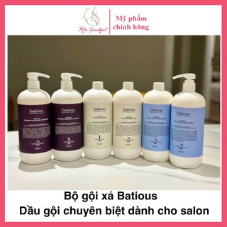 Cặp Dầu gội, dầu xã tóc Batious 500ml và 960ML giữ nếp cho tóc uốn, giúp làm phồng chân tóc, dầu gội xã giúp phục hồi