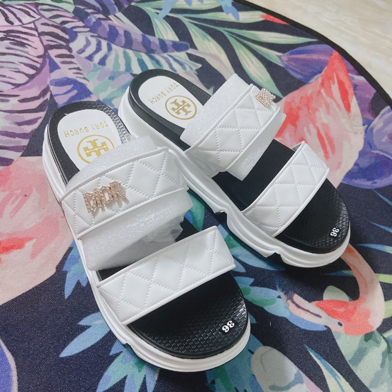 Dép lê nữ 2 quai da trần trám đế xuồng cao thời trang ,Dép Bánh Mì Cao Nữ Đế PU 5P Siêu Nhẹ Cực Êm Quai Dập Sắc Nét