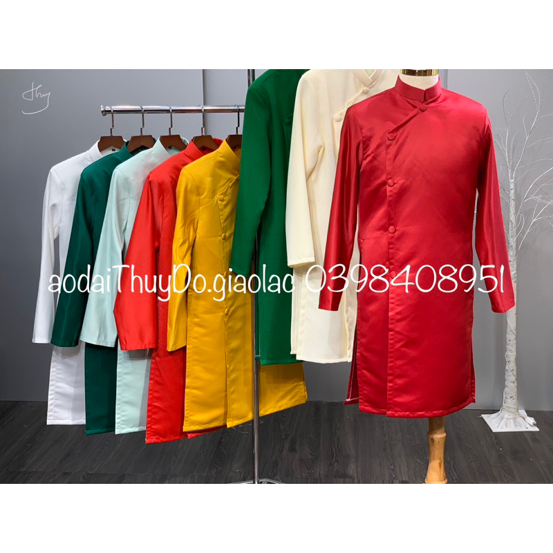 Áo Dài Cách Tân Nam Chất liệu taffta