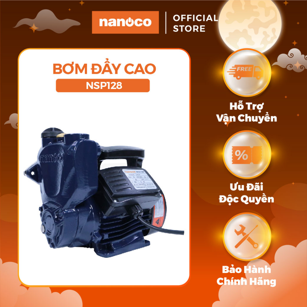 Máy bơm nước đẩy cao Nanoco model NSP128/ NSP200/ NSP300/ NSP400 (Công suất 128W, 200W, 300W, 400W)