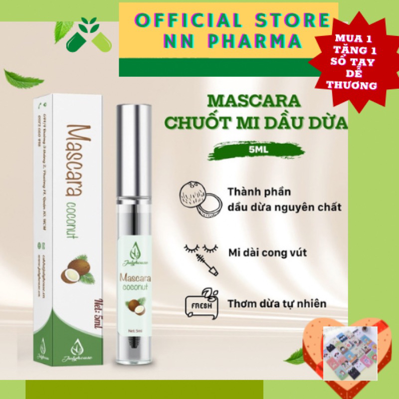 Dầu Dừa Mascara JULLYHOUSE dưỡng mi giữ ẩm, dài mi 5ml