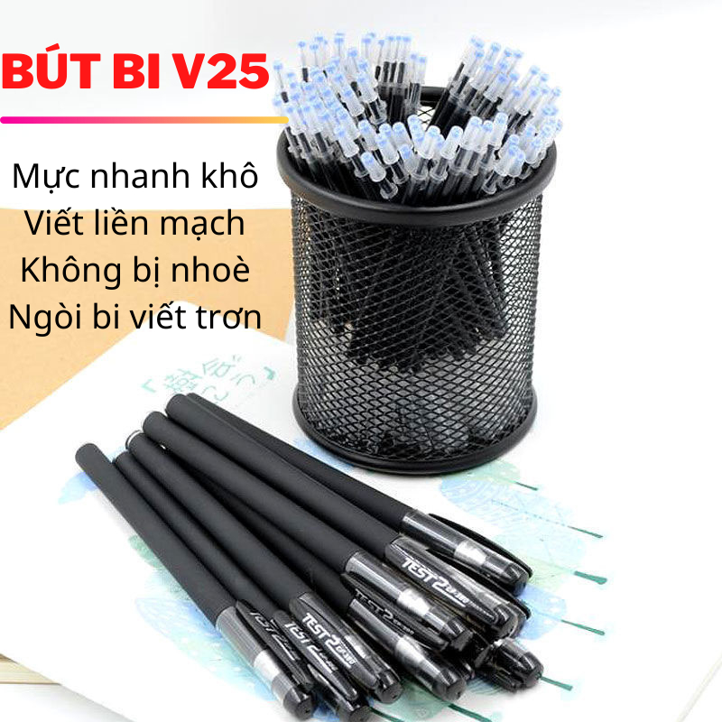 Bút Bi V25 Viết Trơn, Nét Đều Có Thể Thay Ngòi QueenLee Store