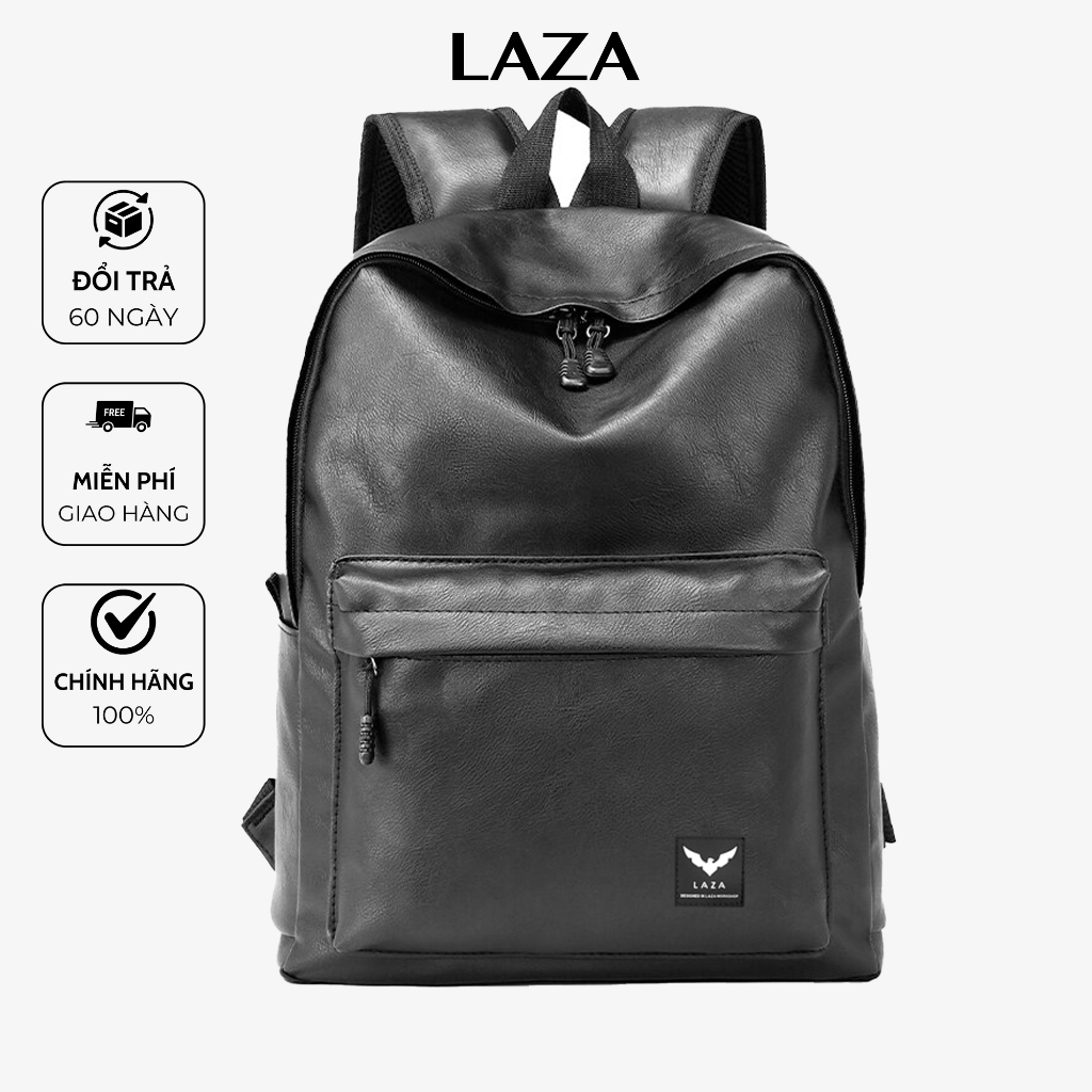 Balo da nam nữ LAZA Organ Backpack 499 - Chất liệu da PU trượt nước nhập khẩu - Bảo hành chính hãng TRỌN ĐỜI